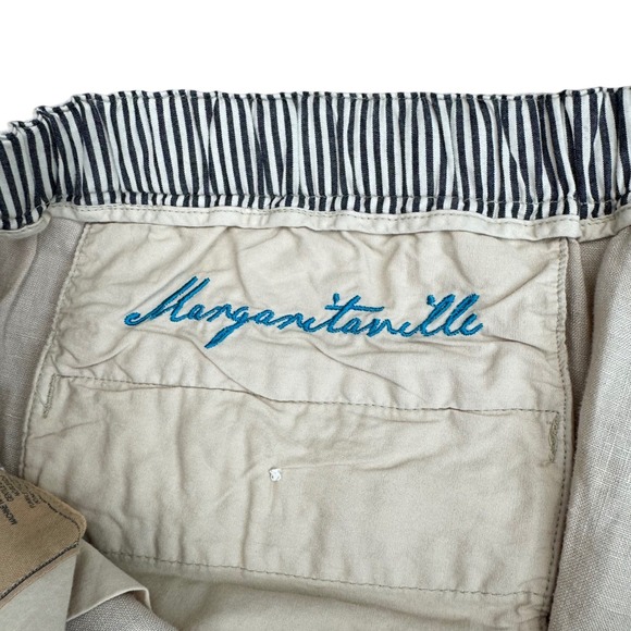 Margaritaville Linen Pants Mens 3XB Cool Sand Elastic Waist Drawstring Casual - Picture 5 of 12